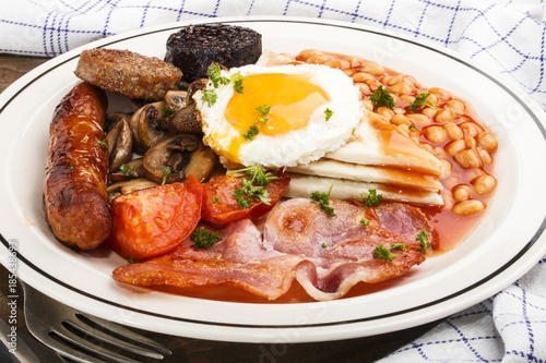 ulster fry, traditional northern irish breakfast, on a plate