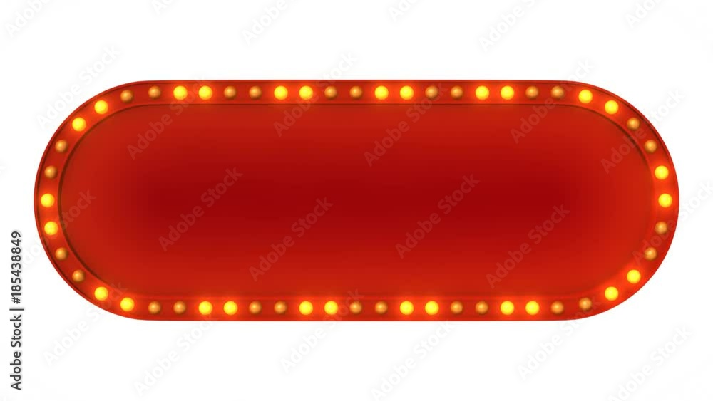 Red Marquee light board sign retro on white background. 3d rendering Red Marquee light board sign retro on white background. 3d rendering