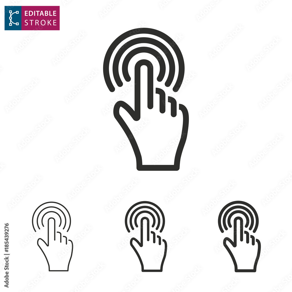 Interact line vector icon. Editable stroke. Interact line vector icon. Editable stroke.