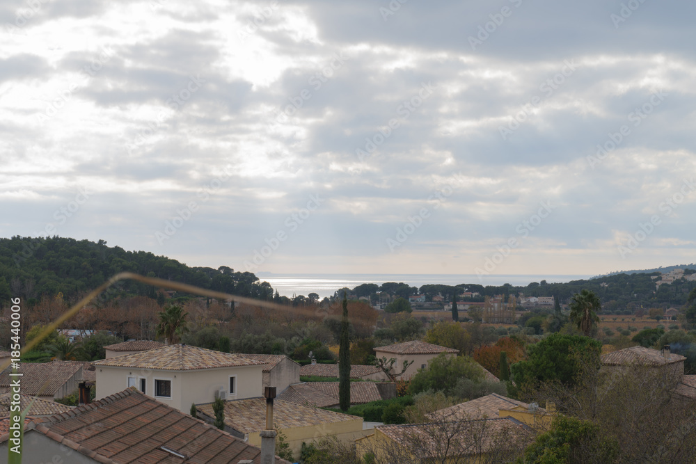 Naklejka premium 田舎の村