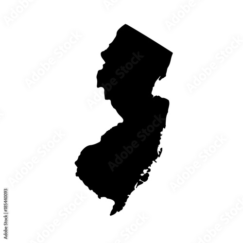 Map of the U.S. state of New Jersey on a white background