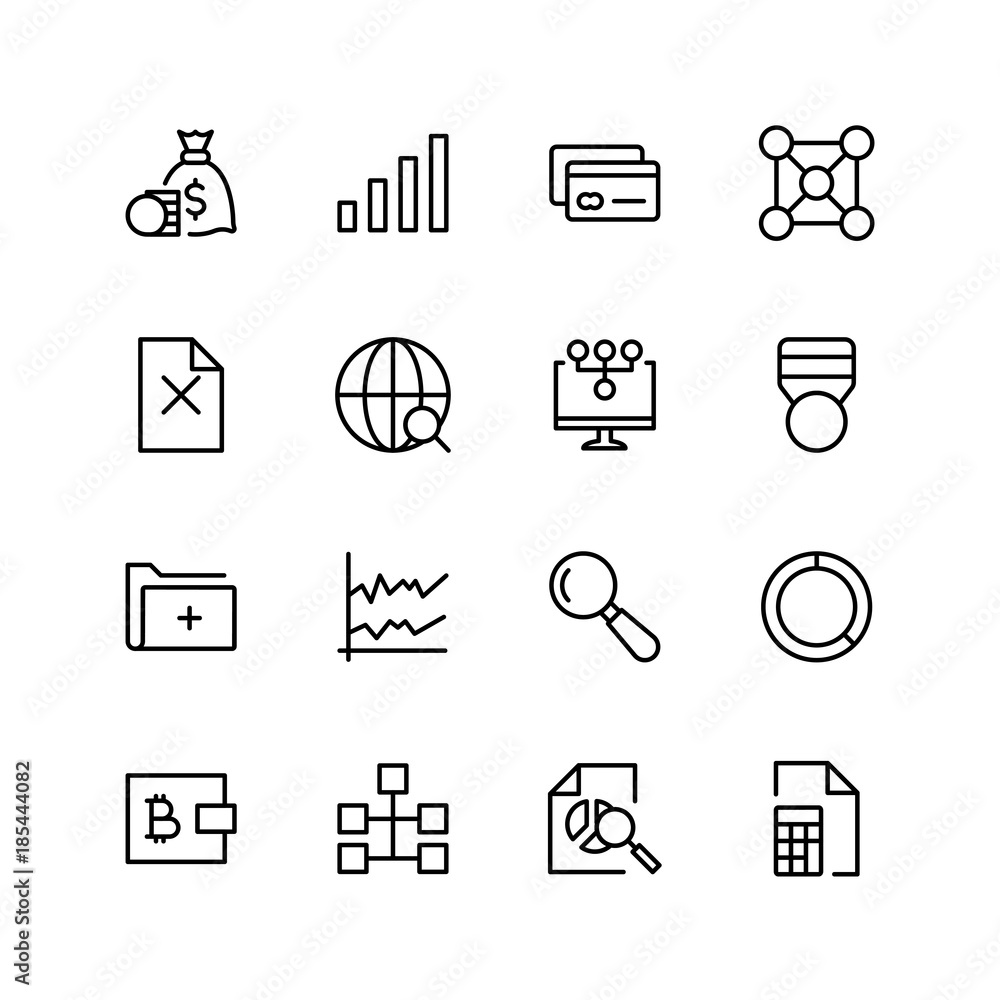 Fototapeta premium Financial icon set