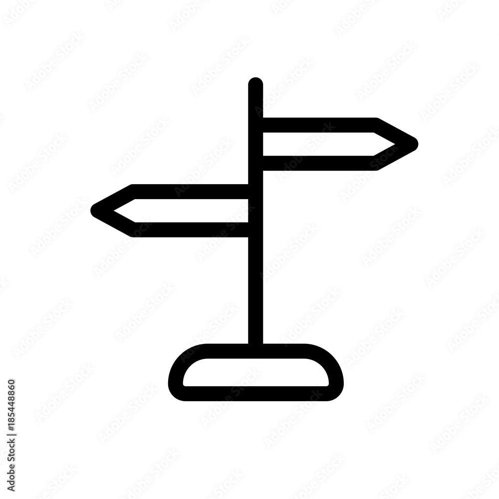 Directional wooden signs vector icon Directional wooden signs vector icon