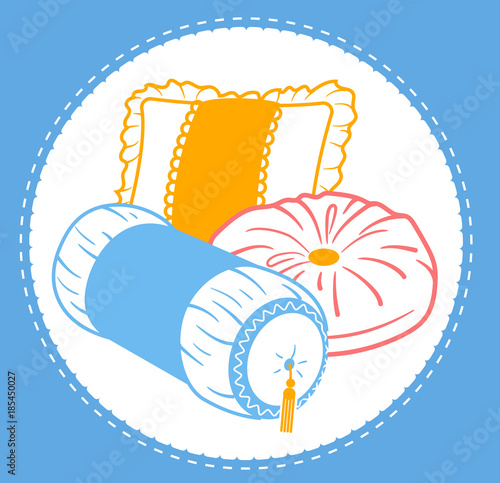 shapes cushion set icon