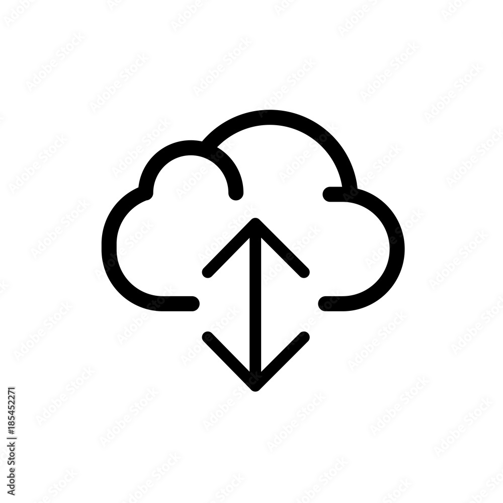 Cloud computing vector icon Cloud computing vector icon