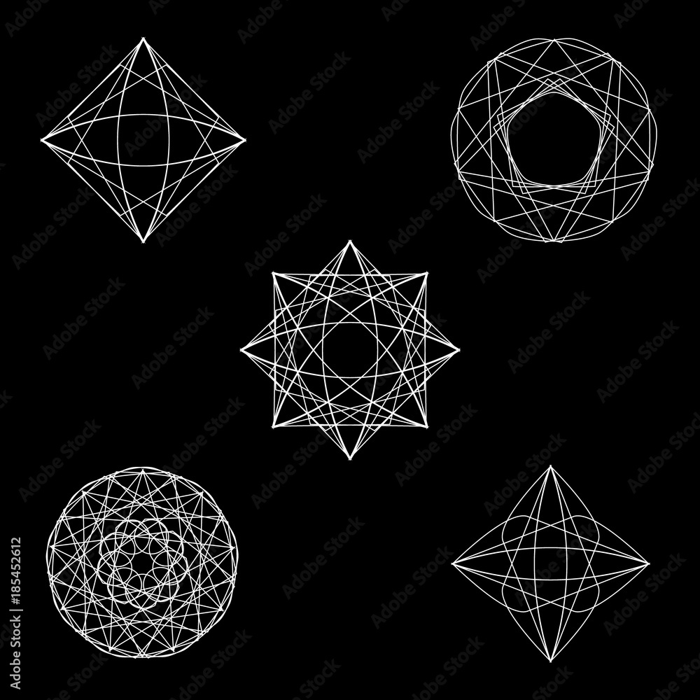 Holiday patterns of stars of snowflakes and flowers for gifts Holiday patterns of stars of snowflakes and flowers for gifts