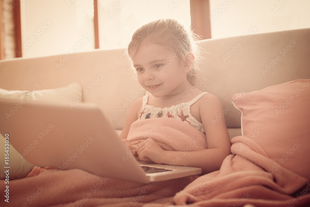Using laptop. Using laptop.