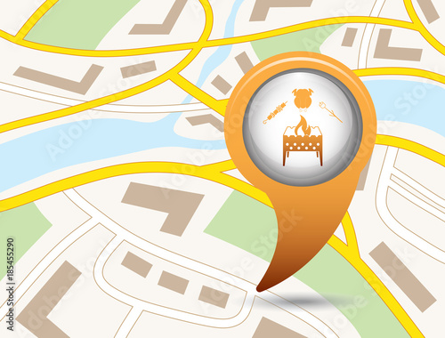 Brazier zephyr, kebab and chicken icon