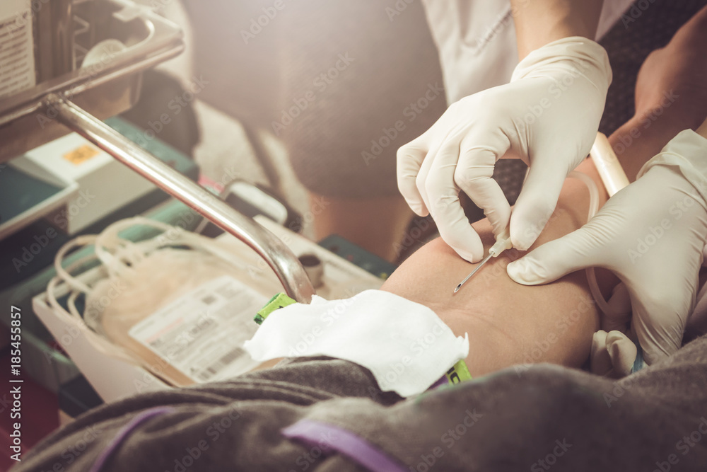 Fototapeta premium Blood donation in hospital