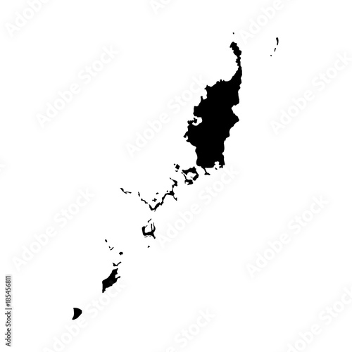 Vector map Palau. Isolated vector Illustration. Black on White background. EPS 10 Illustration.
