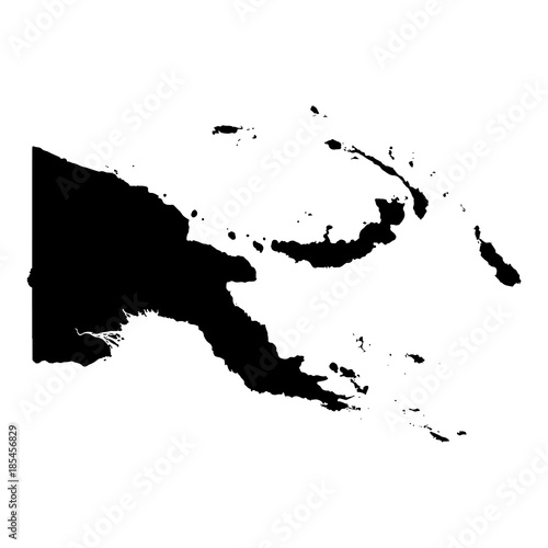Fotografie, Obraz Vector map Papua New Guinea