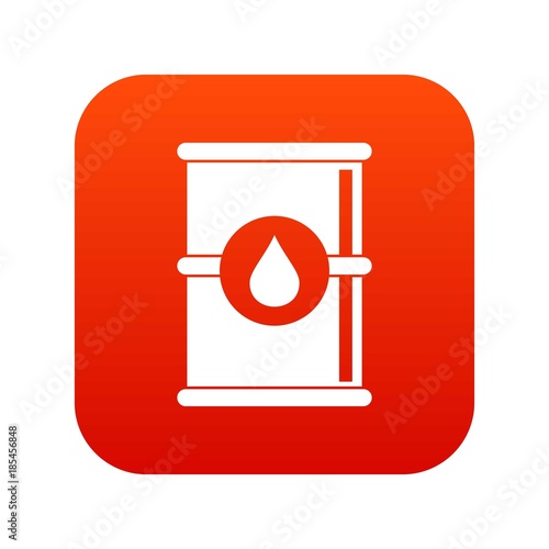 Barrel of oil icon digital red