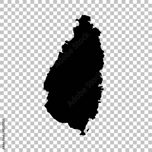 Vector map Saint Lucia. Isolated vector Illustration. Black on White background. EPS 10 Illustration.