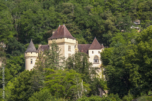 Le château de La Roque Gageac vu depuis la Dordogne. Dordogne. Nouvelle Aquitaine  © guitou60