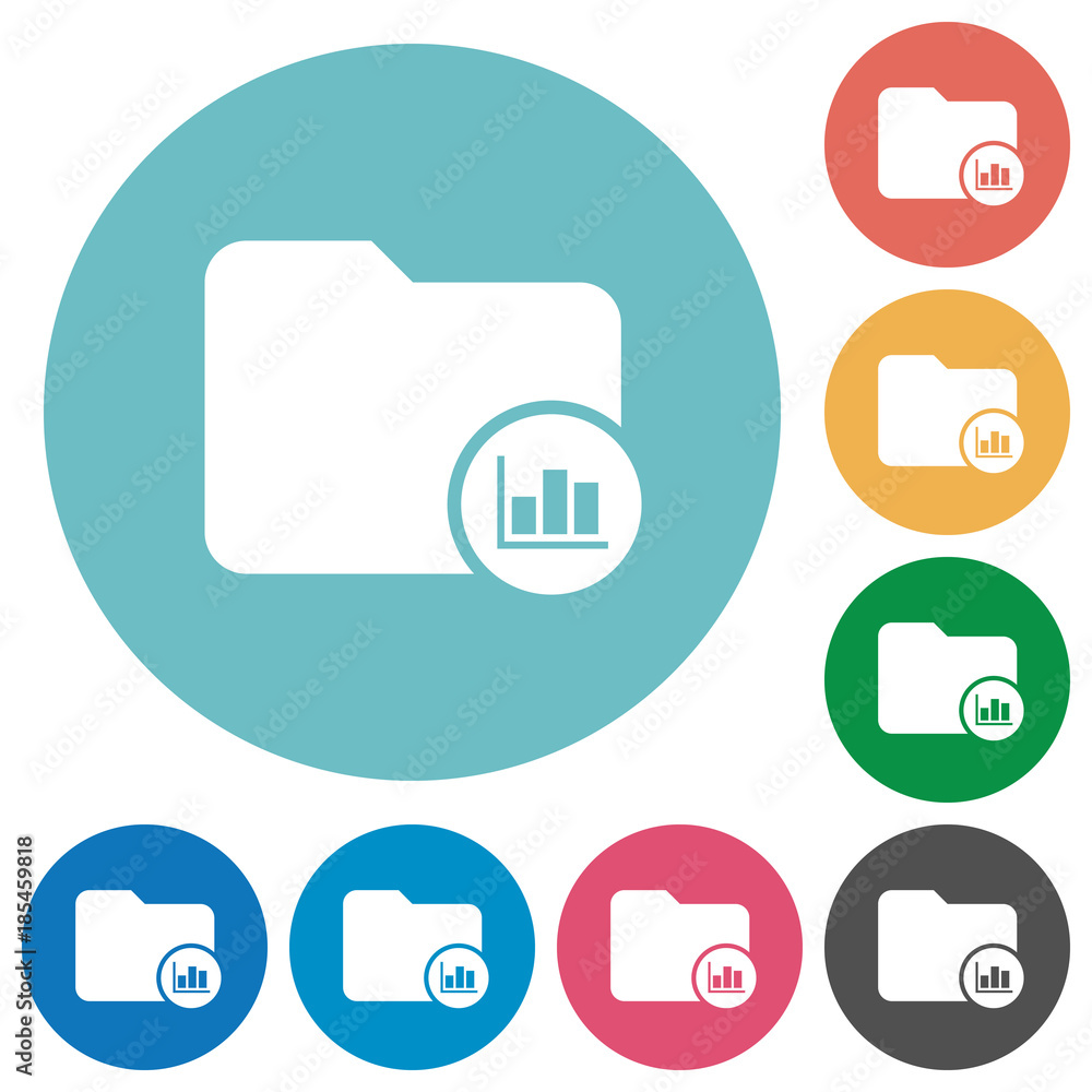 Directory usage statistics flat round icons Directory usage statistics flat round icons