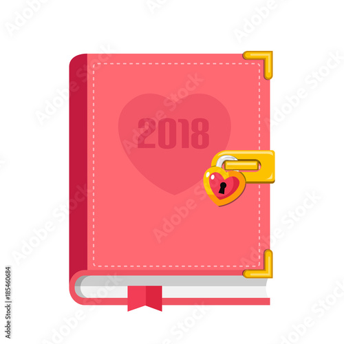 Kalender 2018 pink Flat Design Icon