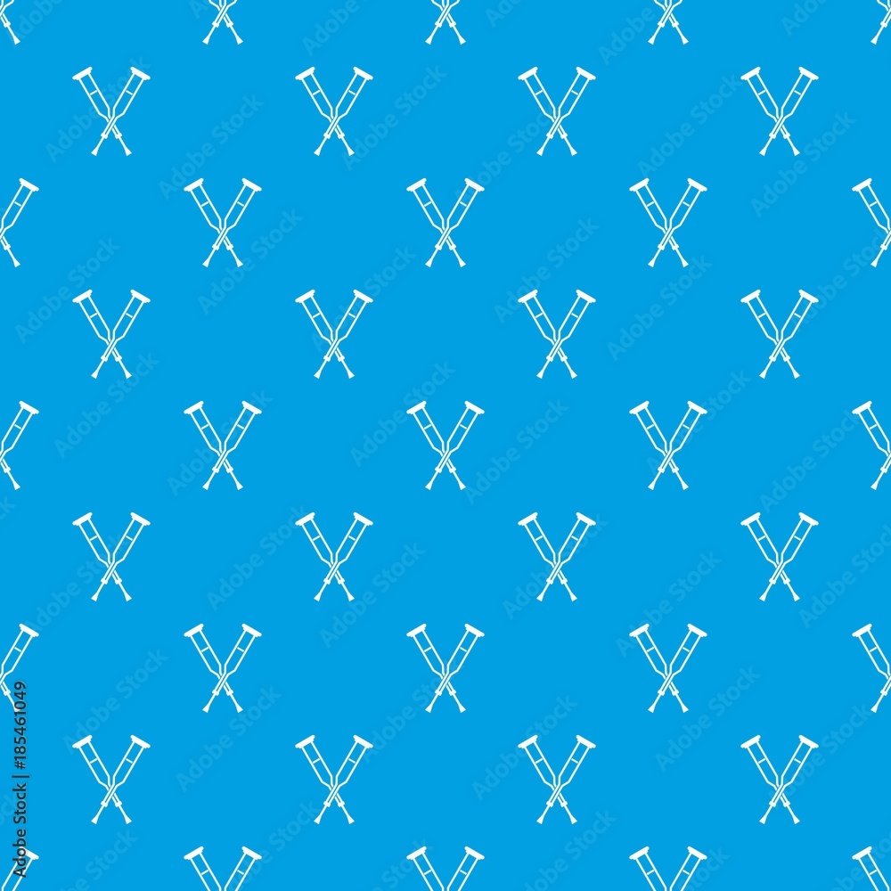 Crutches pattern seamless blue Crutches pattern seamless blue