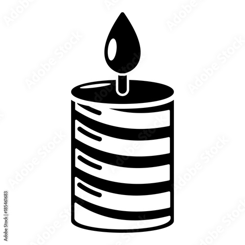 Candle holiday icon, simple black style