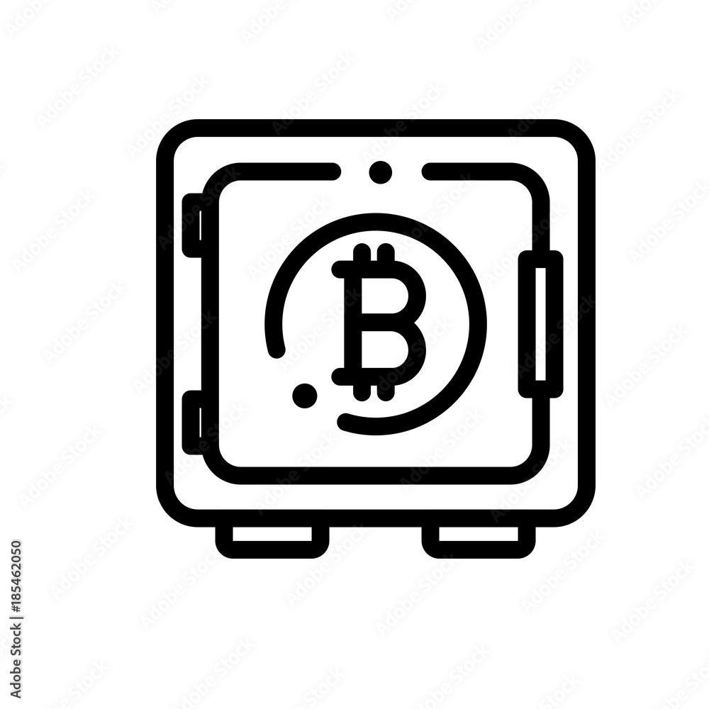 Bitcoin security vector icon Bitcoin security vector icon