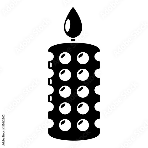 Candle ceremony icon, simple black style