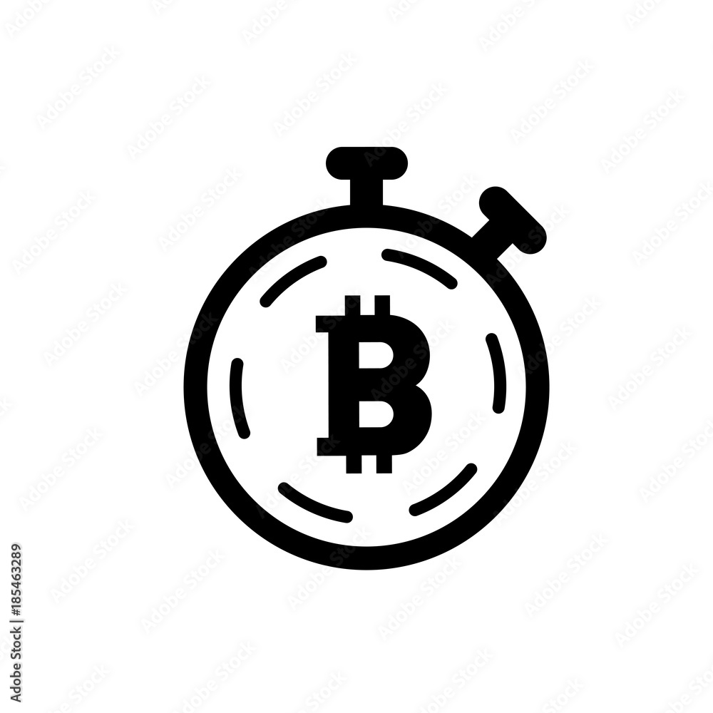 Bitcoin timer vector icon Bitcoin timer vector icon