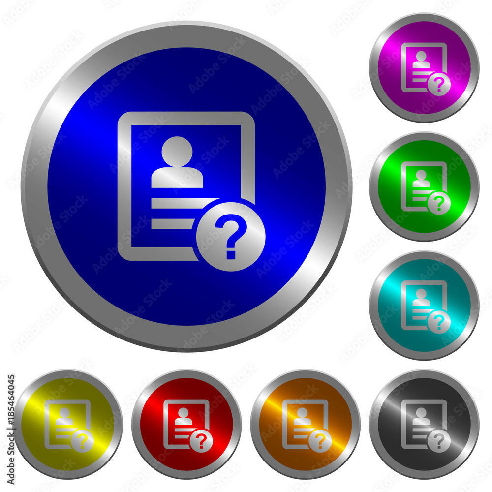 Unknown contact luminous coin-like round color buttons Unknown contact luminous coin-like round color buttons