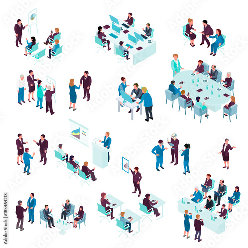  Business Education Isometric Set