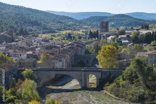 The Abbey of St. Mary of Lagrasse  in the medieval village of Lagrasse, France