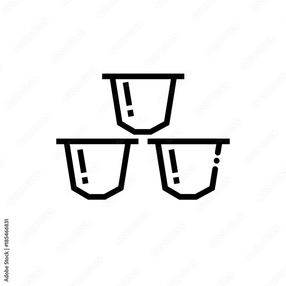 Coffee capsules vector icon Coffee capsules vector icon