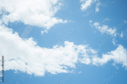 Blue sky and White cloud. clear blue sky with plain white cloud