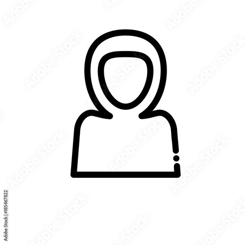 Islamic woman vector icon