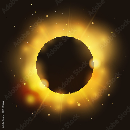 Eclipse on bright glossy star