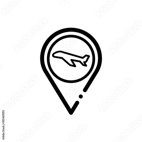 Airport location vector icon Free Download Airport location vector icon - GFXLoad