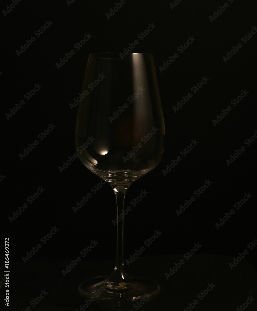 clear glass on black background clear glass on black background