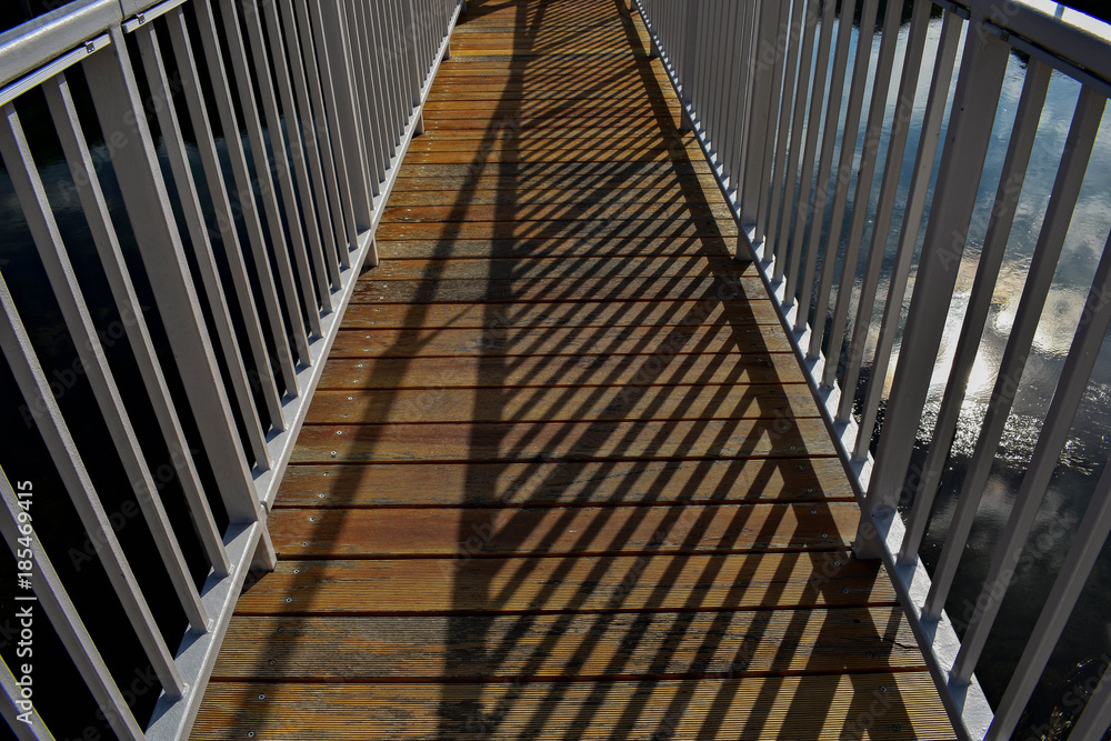 Old wooden bridge by the river Old wooden bridge by the river
