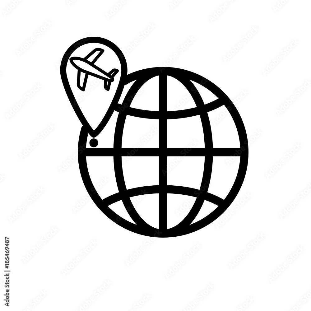 International flights vector icon International flights vector icon
