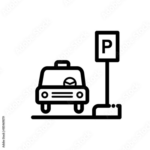 Taxi stand vector icon