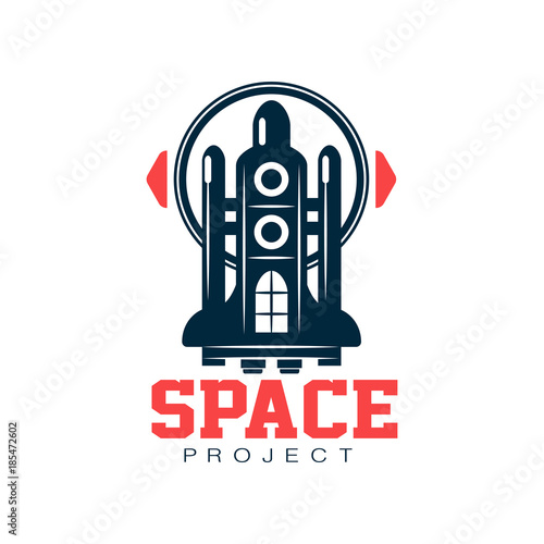 Creative logo design of cosmic shuttle