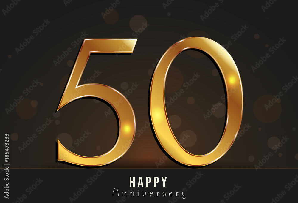 50 years Happy Anniversary card. Vector illustration. 50 years Happy Anniversary card. Vector illustration.