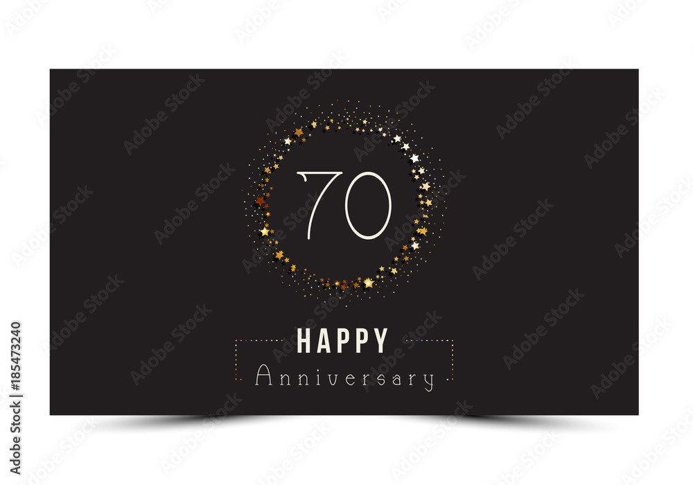 70 years Happy Anniversary card. Vector illustration 70 years Happy Anniversary card. Vector illustration