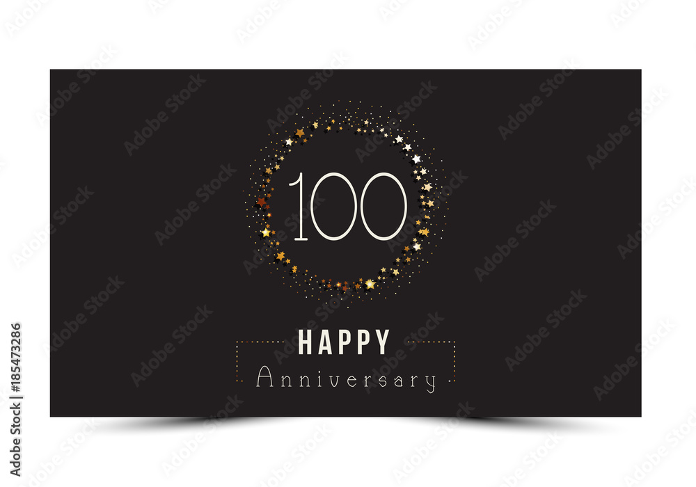 100 years Happy Anniversary card. Vector illustration 100 years Happy Anniversary card. Vector illustration