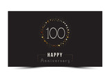 100 years Happy Anniversary card. Vector illustration