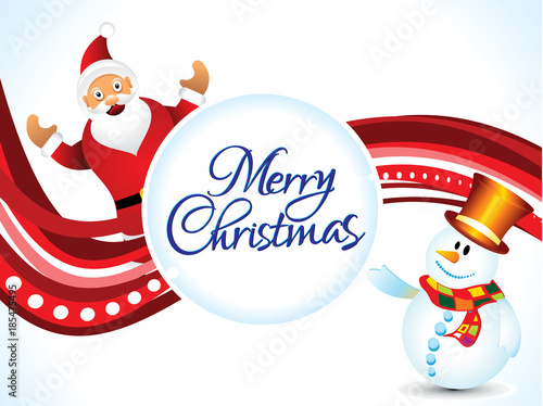 Cuadro en lienzo abstract artistic christmas wave background