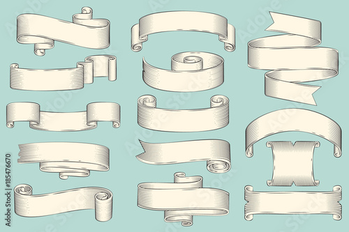 Curled Blank Paper Stripes for Sign Placement