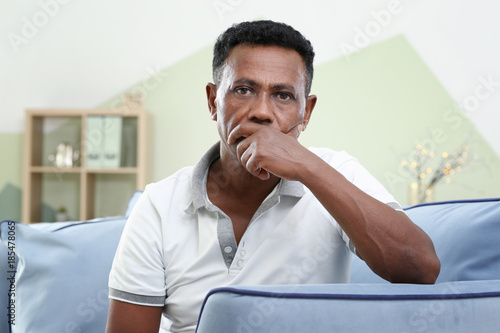 Thoughtful mature African-A...