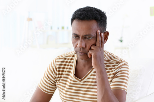 Thoughtful mature African-A...