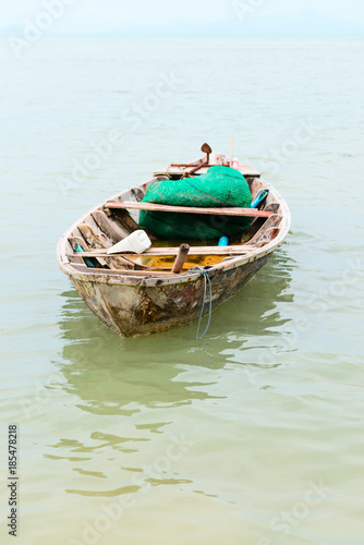 Small wooden fishing boat