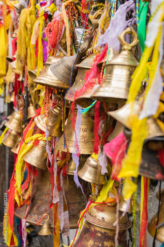 Nepal - Buddhist bells at Muktinath temple © Wim