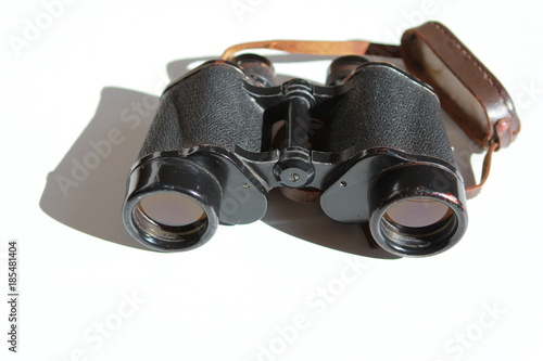Binoculars on a white background isolated cutout