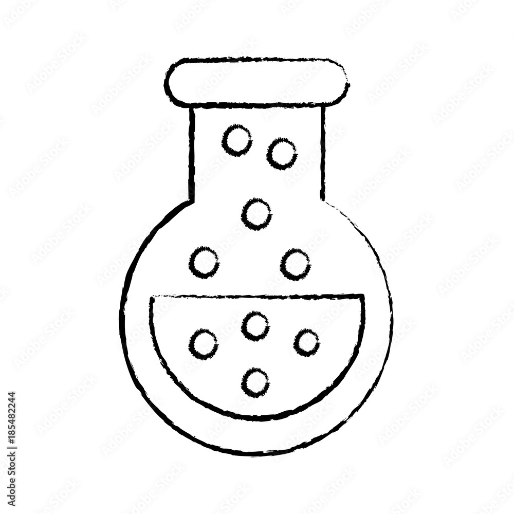 flask test tube science icon image vector illustration design black sketch line flask test tube science icon image vector illustration design black sketch line